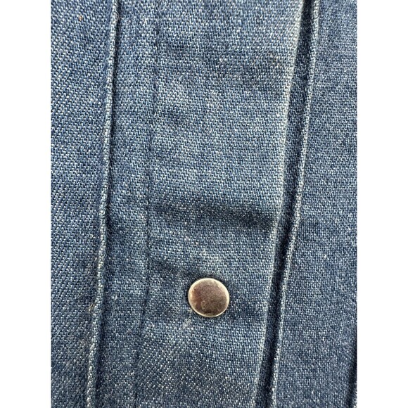 Vtg‎ 1970’s Jean Dress Full Skirt Fitted Bodice Union Made Cottagecore S70.s - Picture 4 of 7